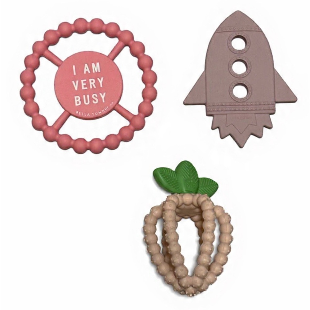 🍓Baby Girl Pink and Purple Teether Bundle